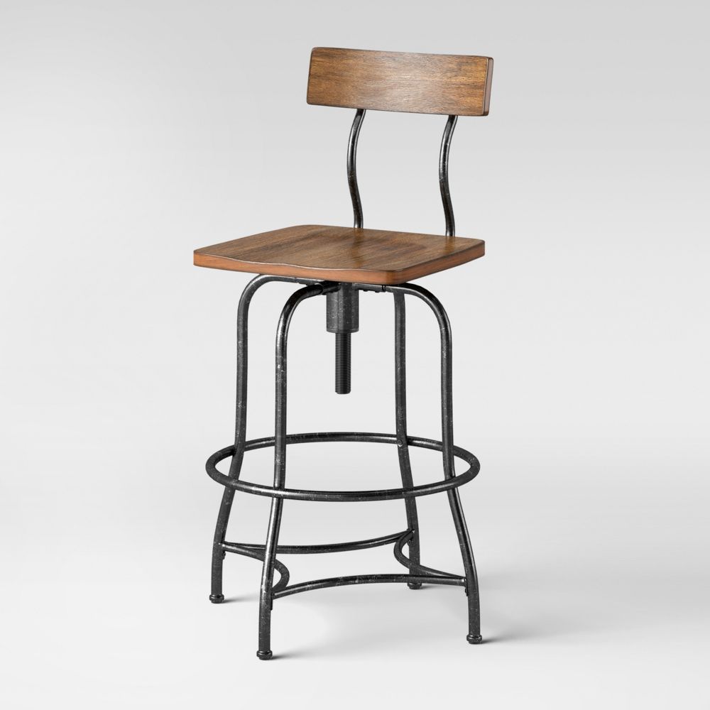 Woodsboro Adjustable Barstool Brown - Threshold™