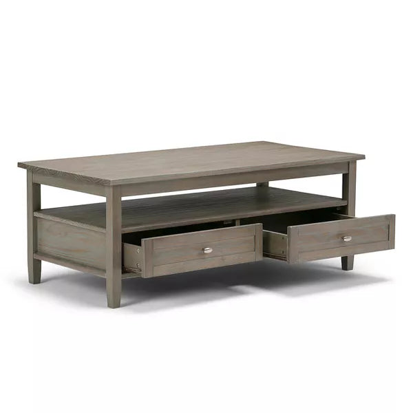 Norfolk Coffee Table - WyndenHall (Color Distressed Gray, Size 48")