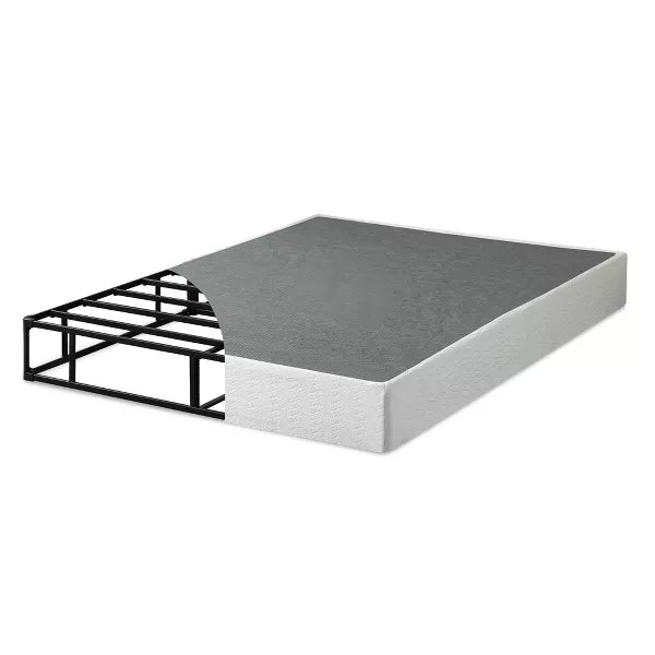 Metal Smart BoxSpring Mattress Base with Quick Assembly Gray - Zinus (Full)