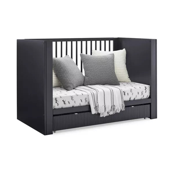 Delta Children Cassie 4-in-1 Convertible Crib with Underdrawer - Greenguard Gold CertifiedColor Midnight Gray