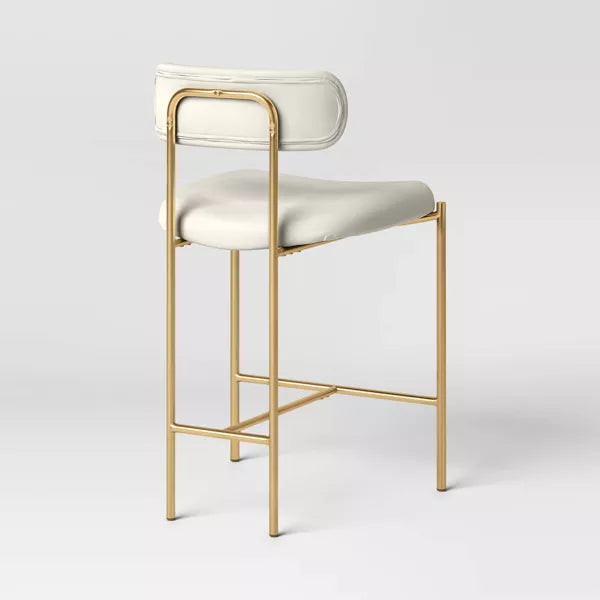 Orion Luxe Backed Counter Height Barstool with Brass Legs - Threshold™