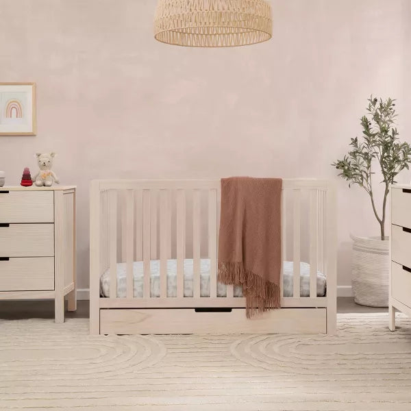 Carter's by DaVinci Colby 4-in-1 Convertible Crib with Trundle Drawer (Color Washed Natural)