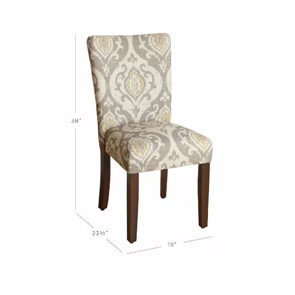 Set of 2 Parsons Pattern Dining Chair Wood – HomePop