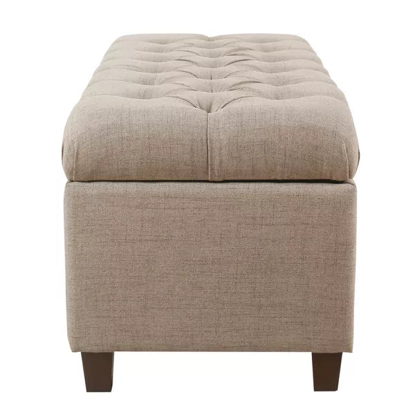 Ainsley Button Tufted Storage Bench - HomePop