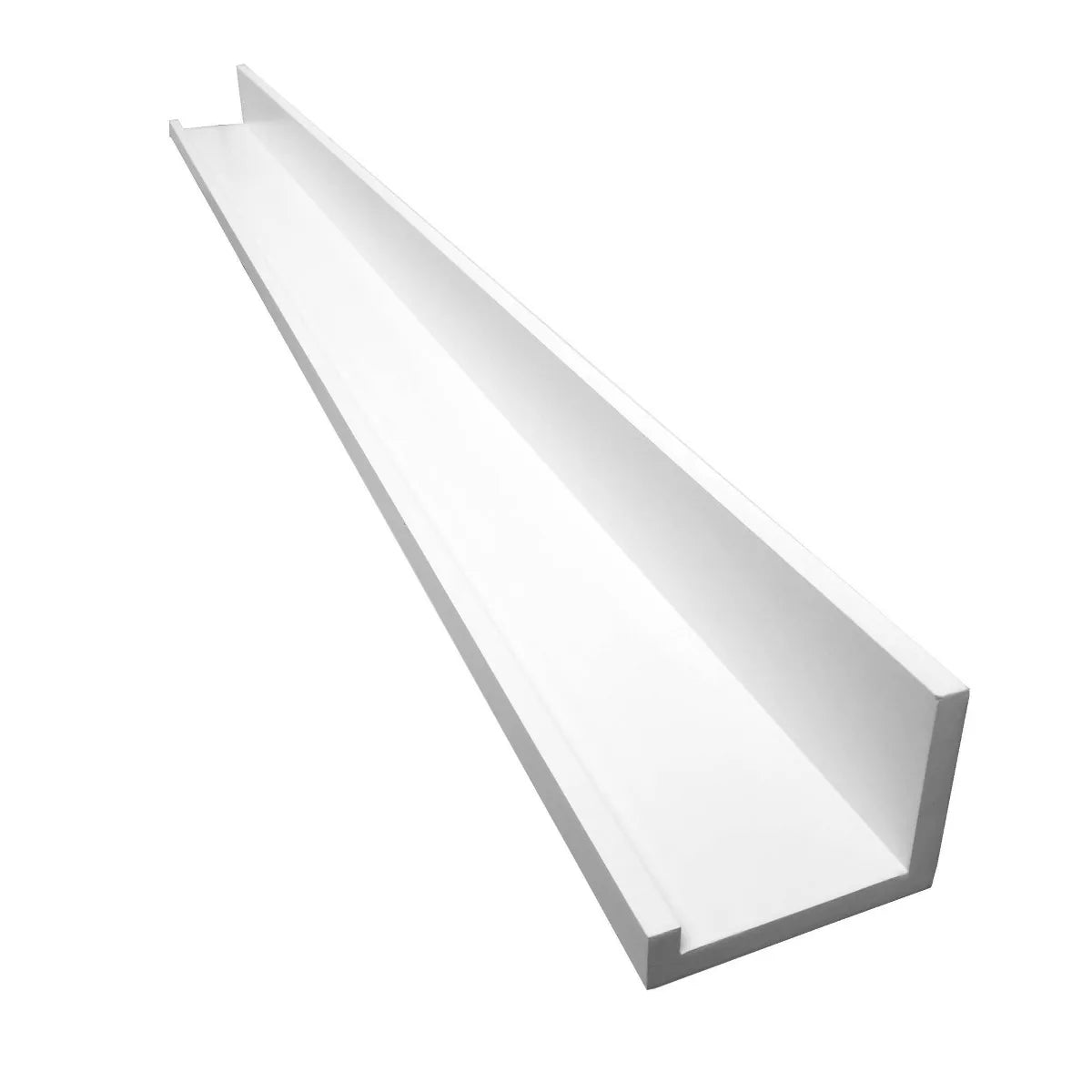 60" x 5" Picture Ledge Wall Shelf White - InPlace: Modern Floating Photo Display, MDF Composite, Includes Mounting Hardware