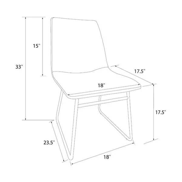 2pk Bowden Faux Leather Dining Chairs with Black Legs Caramel - Threshold™