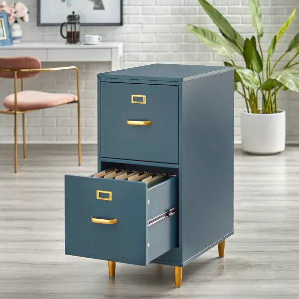 Dixie 2 Drawer Filing Cabinet - Buylateral (Color Midnight Blue)