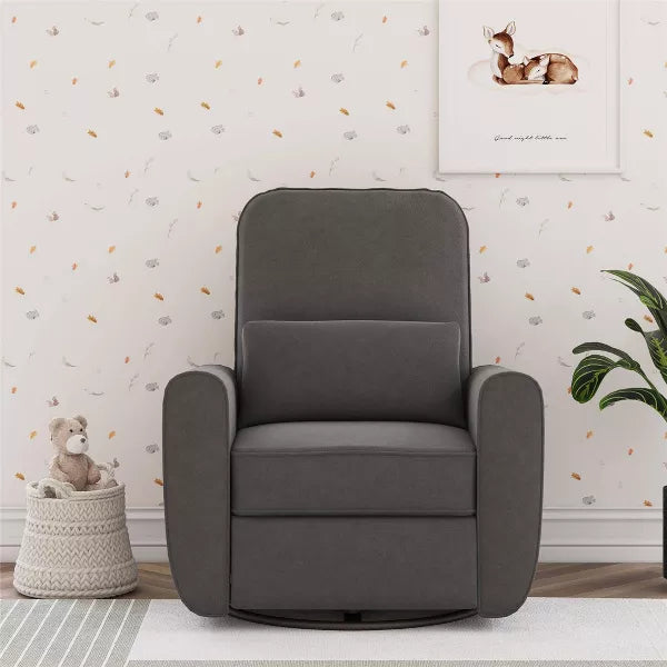 Baby Relax Kennedy Nursery Gliding Recliner Upholstered Accent Chair - Gray