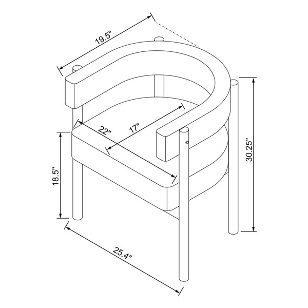 Kenova Upholstered Dining Chair with Wood Dowel Legs Cream - Threshold™: Mid-Century Modern, Polyester, Rubberwood
