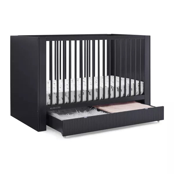 Delta Children Cassie 4-in-1 Convertible Crib with Underdrawer - Greenguard Gold CertifiedColor Midnight Gray