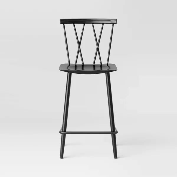 Becket Metal X Back Counter Height Barstool Black - Threshold™