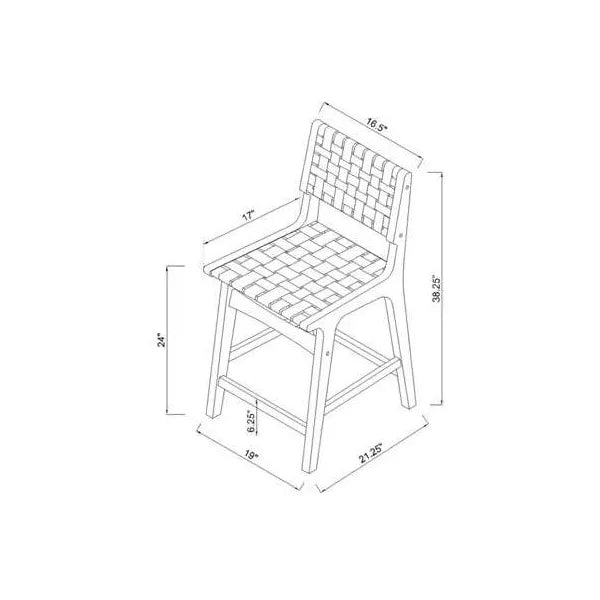 Ceylon Woven Counter Height Barstool White/Natural - Opalhouse