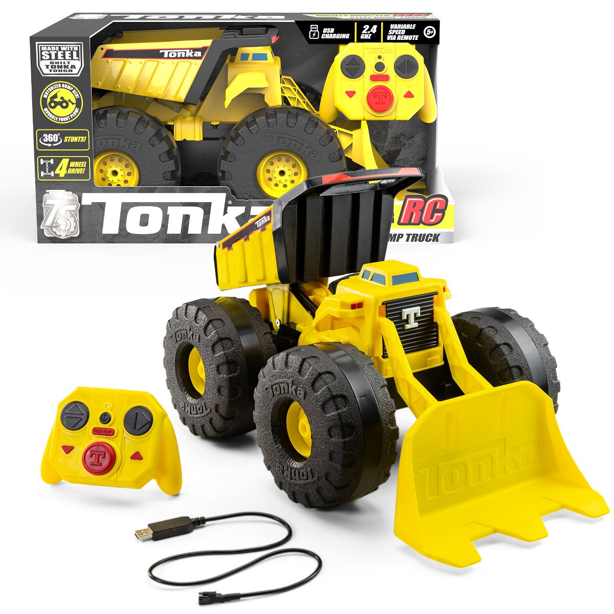 Tonka RC Mighty Monster Dump & Plow Truck