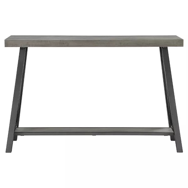 Lanshire Rustic Industrial Metal & Wood Entry Console Table - Inspire Q