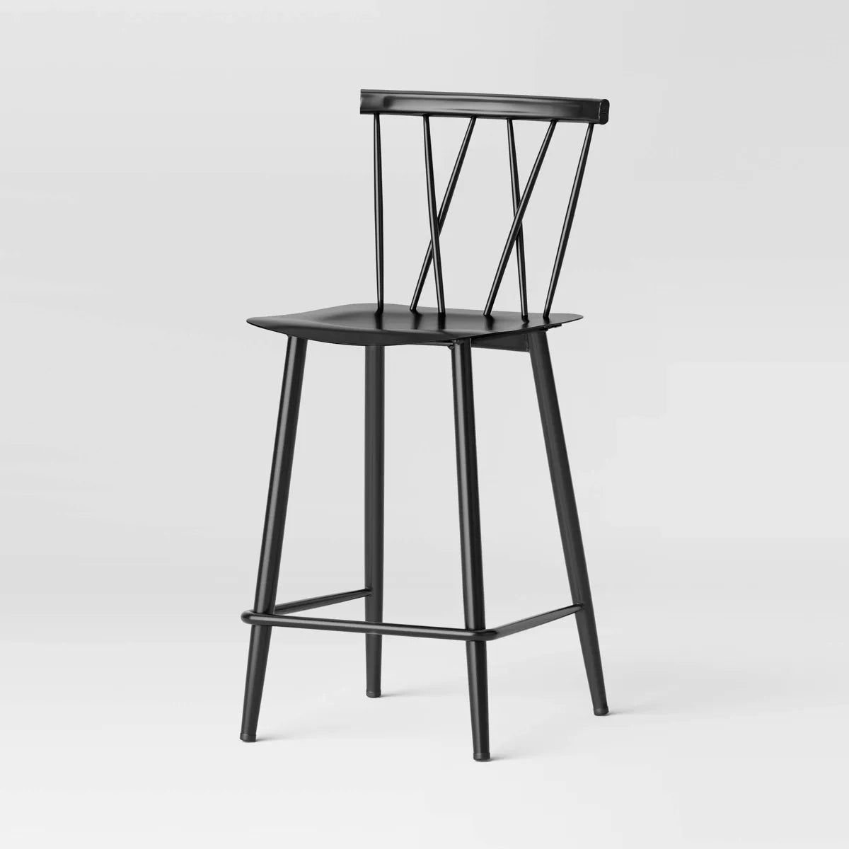 Becket Metal X Back Counter Height Barstool Black - Threshold™