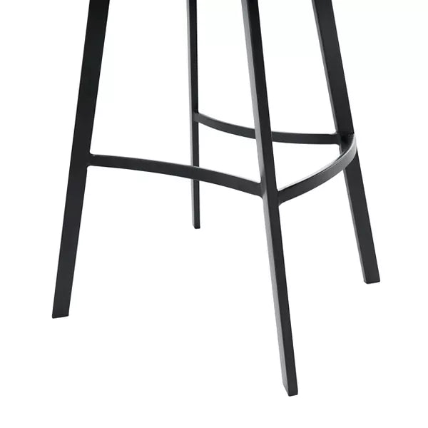 Set of 2 30" Dax Faux Leather Barstool Brown - Christopher Knight Home: Modern Low Back, Steel Frame