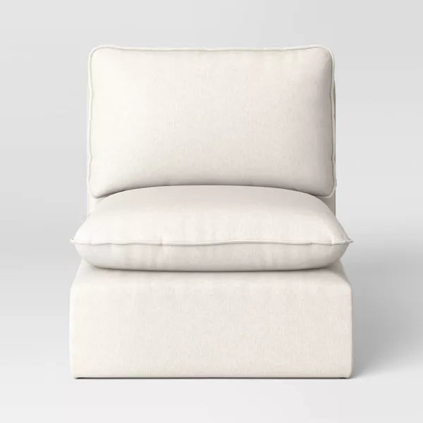 Allandale Modular Armless Sectional Sofa Chair Cream - Threshold™