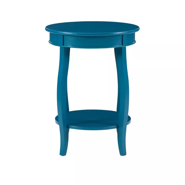 Lindsay Round Table with Shelf - Powell (Color Teal)