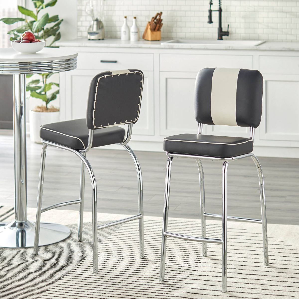 Set of 2 30" Raleigh Retro Counter Height Barstools - Buylateral