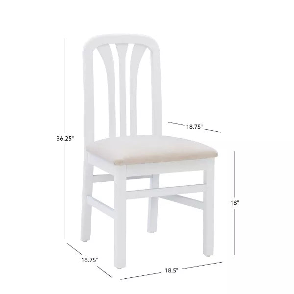 Set of 2 Parlette Chairs - Linon (Color White/Gray)