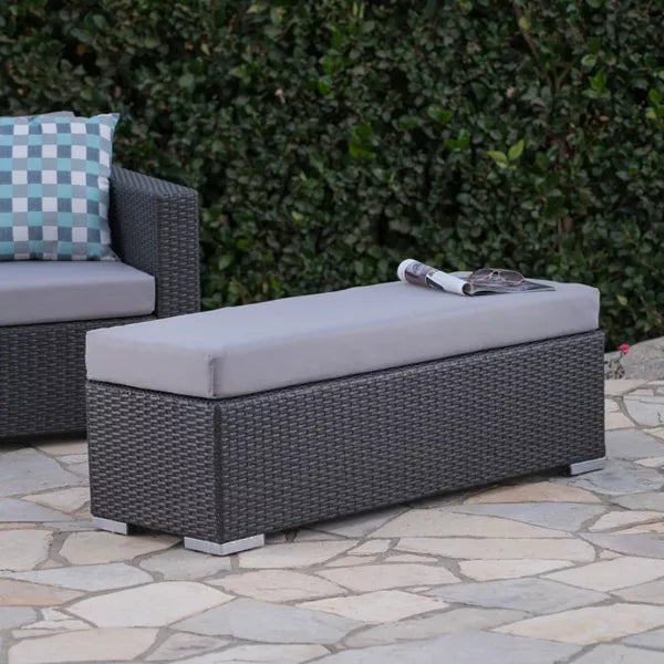 Santa Rosa Wicker Outdoor Patio Bench - Christopher Knight Home