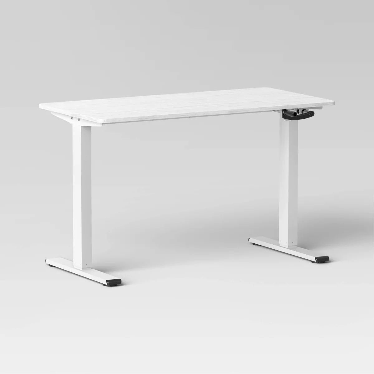 Loring Manual Height Adjustable Standing Desk White - Threshold