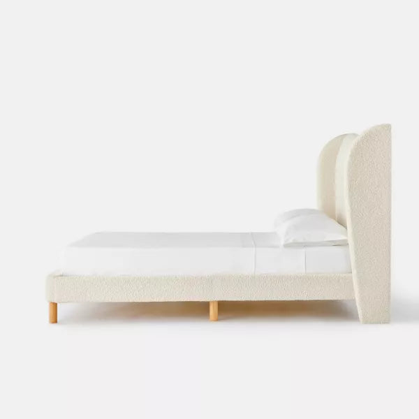 Kessler Bed in Cream Faux Shearling - Threshold™ designed with Studio McGee (Size Queen)