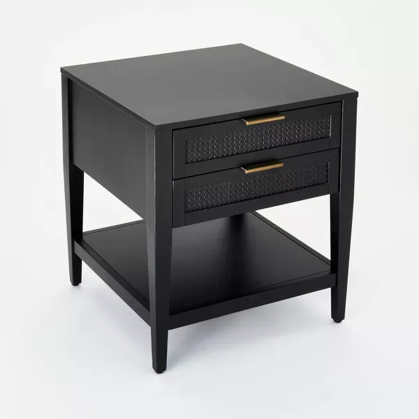 East Bluff 2 drawers Woven Accent Table Black - Threshold™ designed with Studio McGee