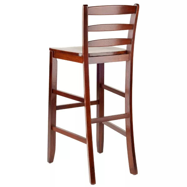 Set of 2 30" Ladder Back Barstool Hardwood/Walnut - Winsome