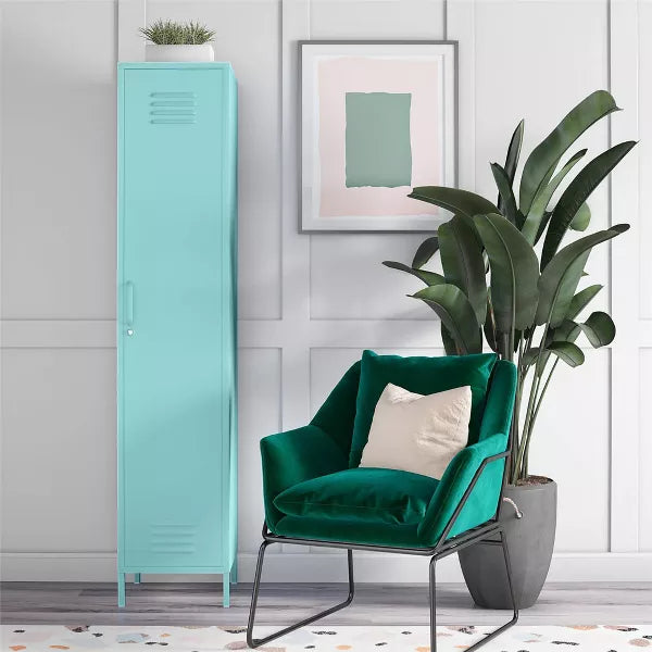 Cache Single Metal Locker Storage Cabinet - Novogratz (Color Mint)