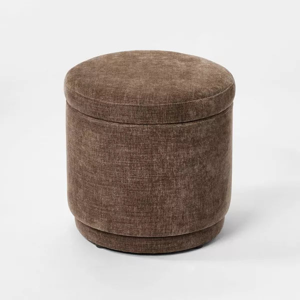Swivel Storage Ottoman Brown - Threshold™ designed with Studio McGee