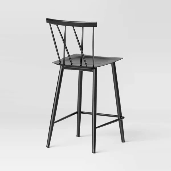 Becket Metal X Back Counter Height Barstool Black - Threshold™