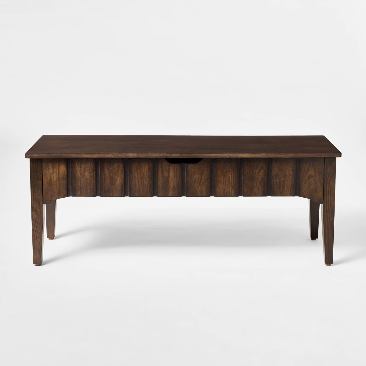 Palma Wood Base Storage Ottoman Dark Brown - Threshold™ designed with Studio McGee