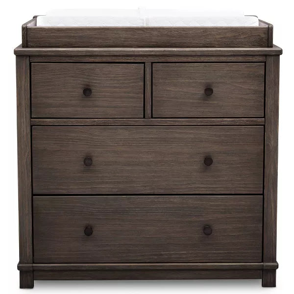 Simmons Kids' Monterey 4 Drawer Dresser with Change Top (Rustic Gray)