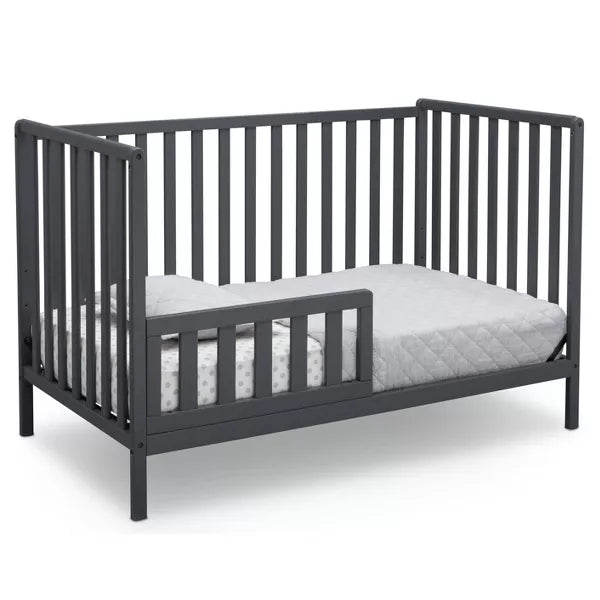 Delta Children Heartland 4-in-1 Convertible Crib - Greenguard Gold Certified (Color Charcoal Gray)