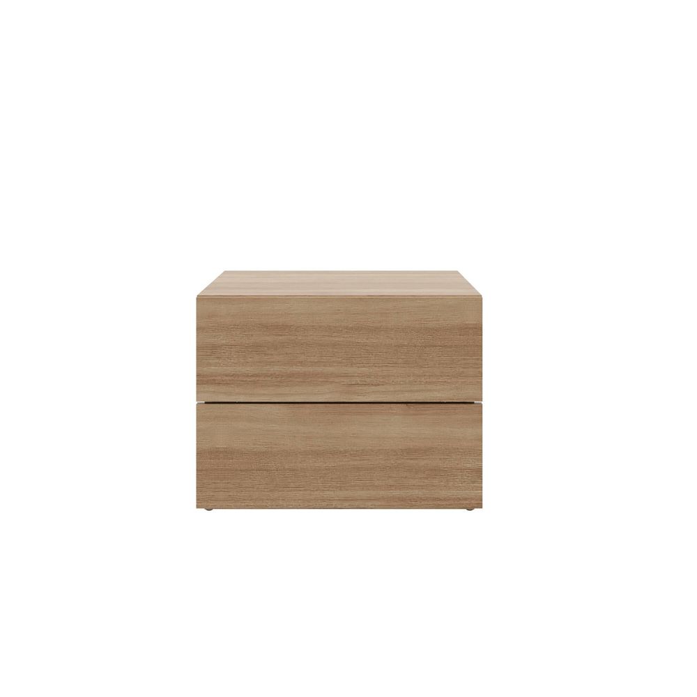 Nexera James 2 Drawers Nightstand Brown Oak