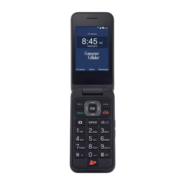 Consumer Cellular Verve Snap (8GB) Flip Phone - Black