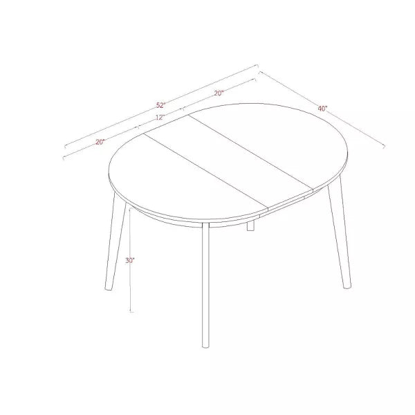 Astrid Mid-Century Round Extendable Dining Table - Threshold™