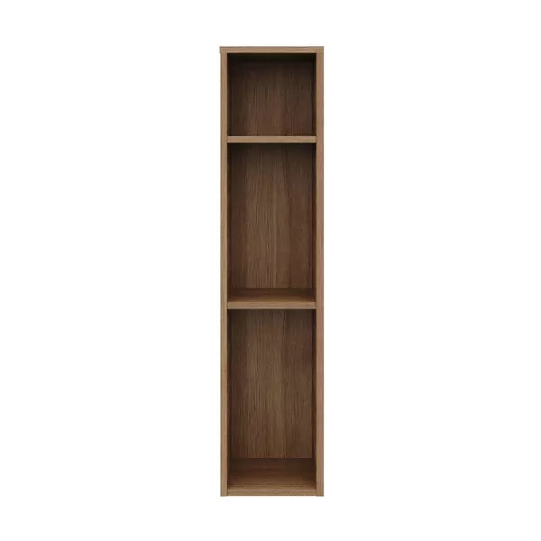 Nexera Queen Marconi Headboard Brown Oak: Engineered Wood with Side Storage Shelves