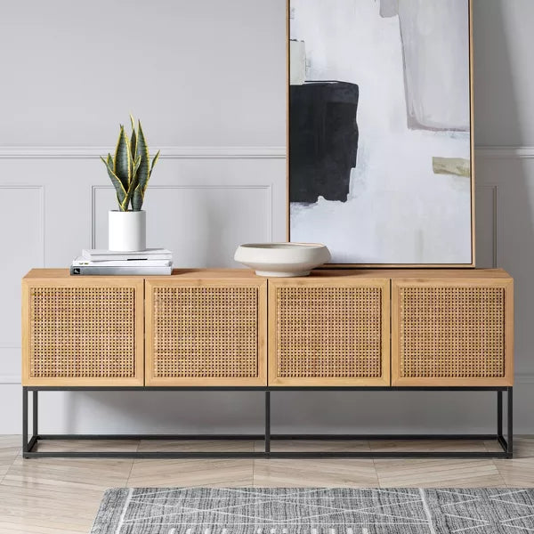 Belmar Woven TV Stand for TVs up to 60" Natural - Threshold™