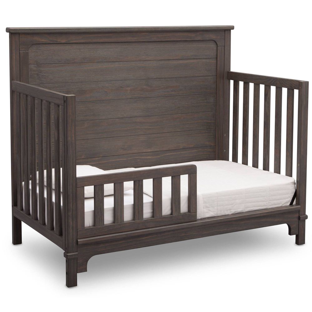 Simmons Kids' Slumbertime Monterey 4-in-1 Convertible Crib (Color Rustic Gray)