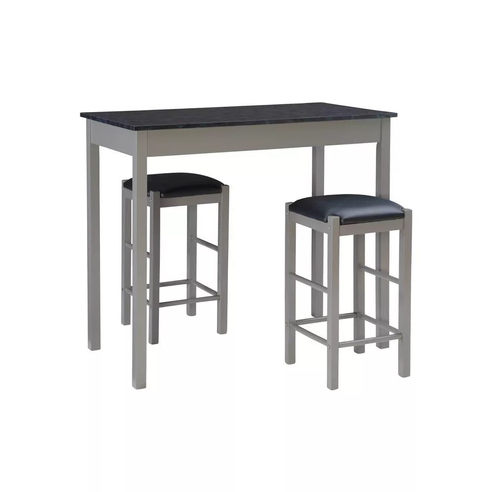 3pc Lancer Tavern Counter Height Table Dining Set - Linon