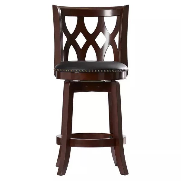 24" Cathedral Swivel Counter Height Barstool Dark Cherry - Boraam Industries