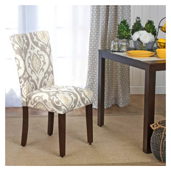 Set of 2 Parsons Pattern Dining Chair Wood – HomePop