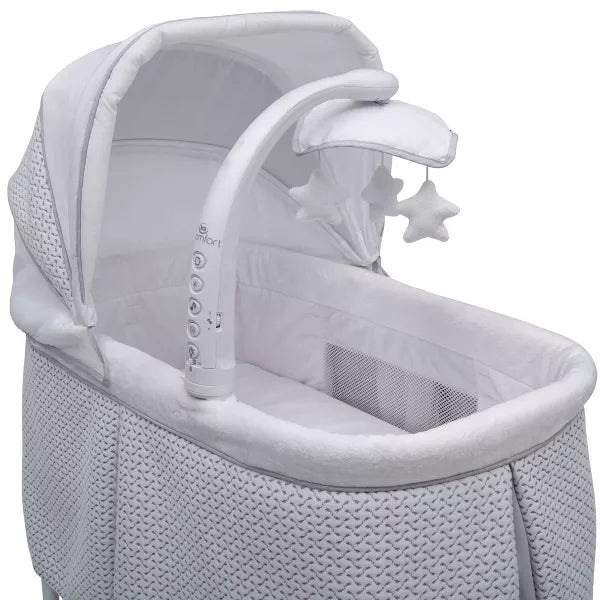 Delta Children Serta iComfort Hands-Free Auto-Glide Bedside Bassinet Portable Crib Features Silent Smooth Gliding Motion That Soothes Baby - Cameron