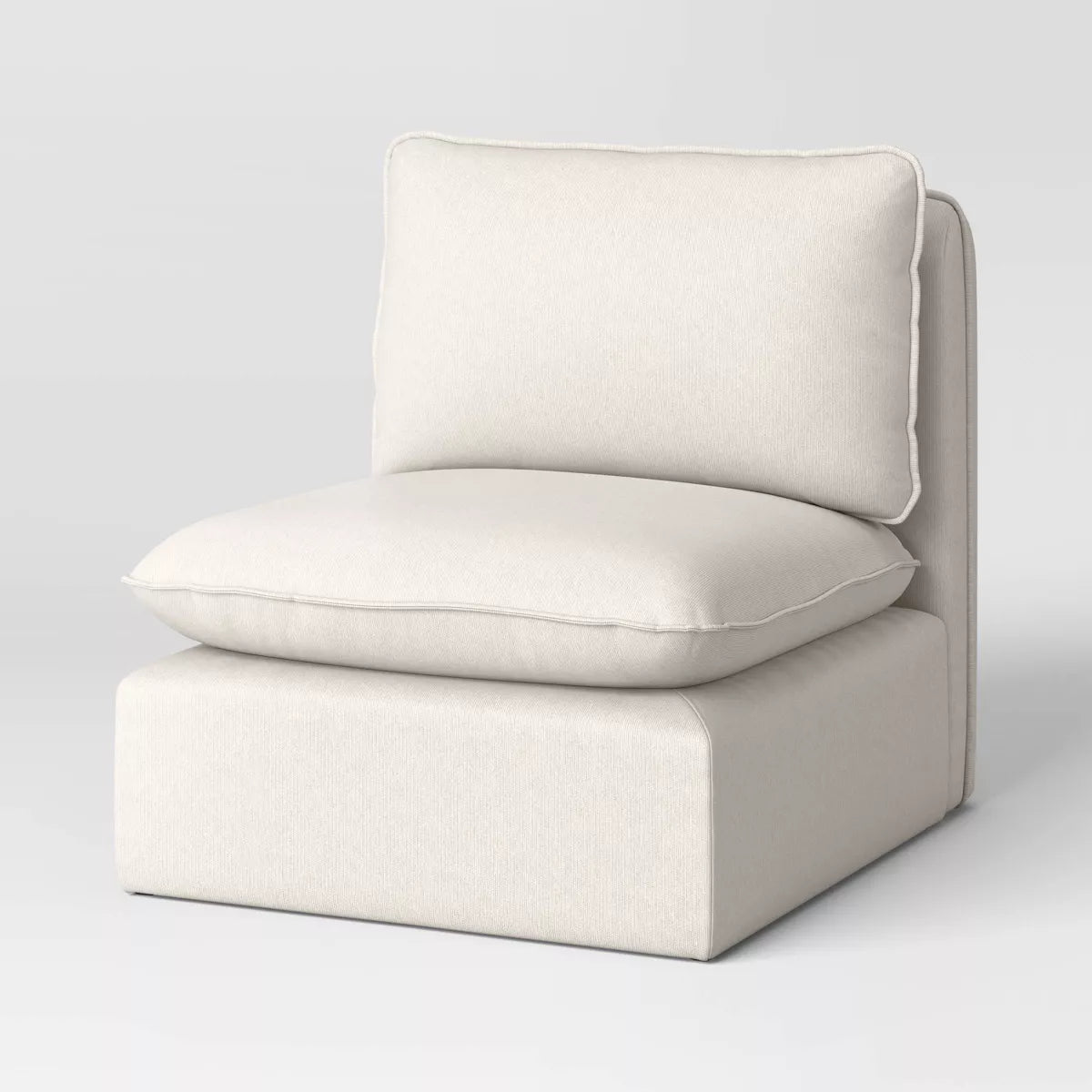 Allandale Modular Armless Sectional Sofa Chair Cream - Threshold™