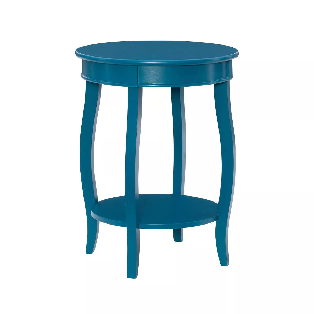 Lindsay Round Table with Shelf - Powell (Color Teal)