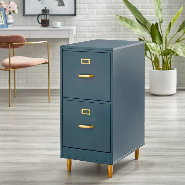 Dixie 2 Drawer Filing Cabinet - Buylateral (Color Midnight Blue)