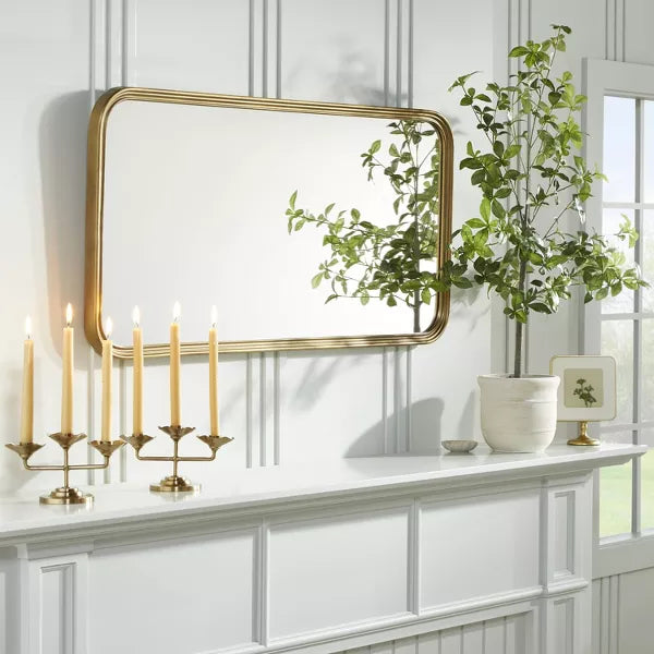 20"x40" Decorative Molding Rectangular Wall Mirror Antique Brass - Hearth & Hand™ with Magnolia