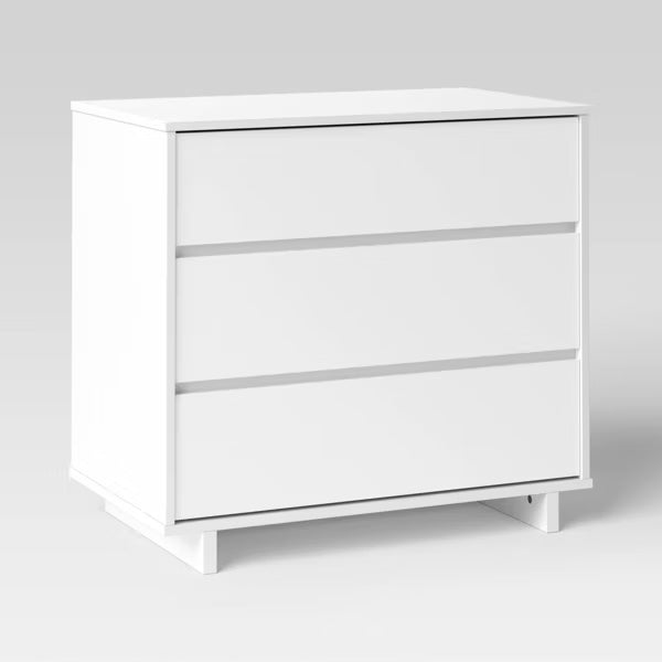 Modern 3 Drawer Dresser White - Room Essentials™: Laminated, CARB Certified, Includes Anti-Tip Hardware